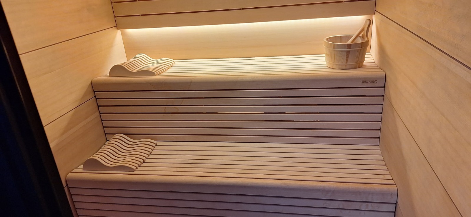Banco interior de sauna